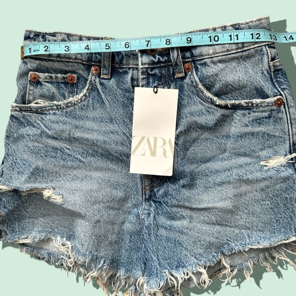 NWT Zara Women’s High-Rise Split Shorts Size 2 - Picture 8 of 11